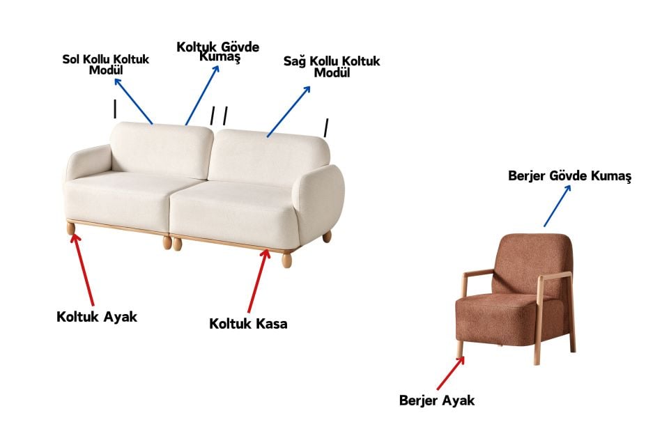 Pablo Bohem Koltuk Takımı