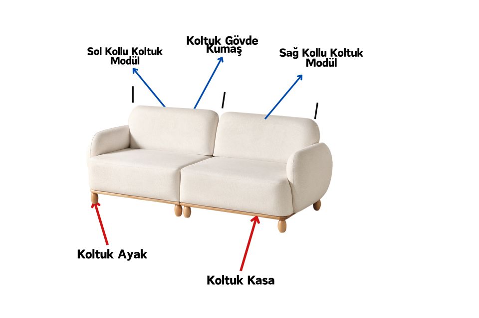 Pablo Bohem Üçlü Koltuk