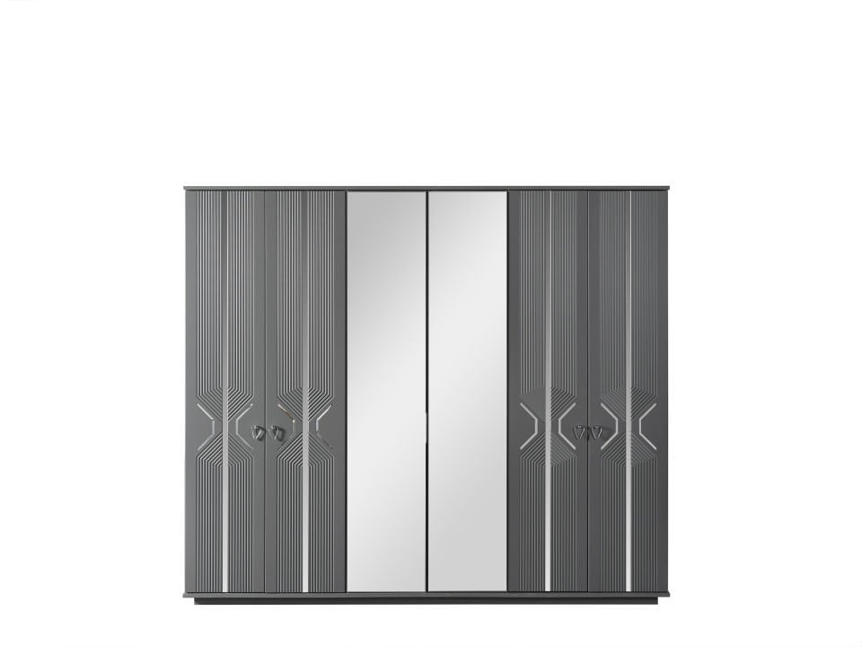 Zümrüt Luxury 6 Kapaklı Gardırop