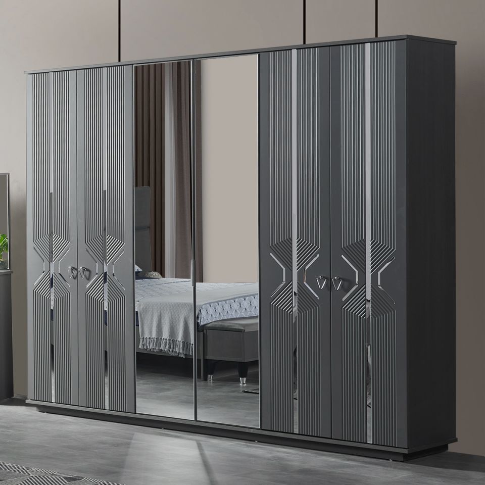 Zümrüt Luxury 6 Kapaklı Gardırop