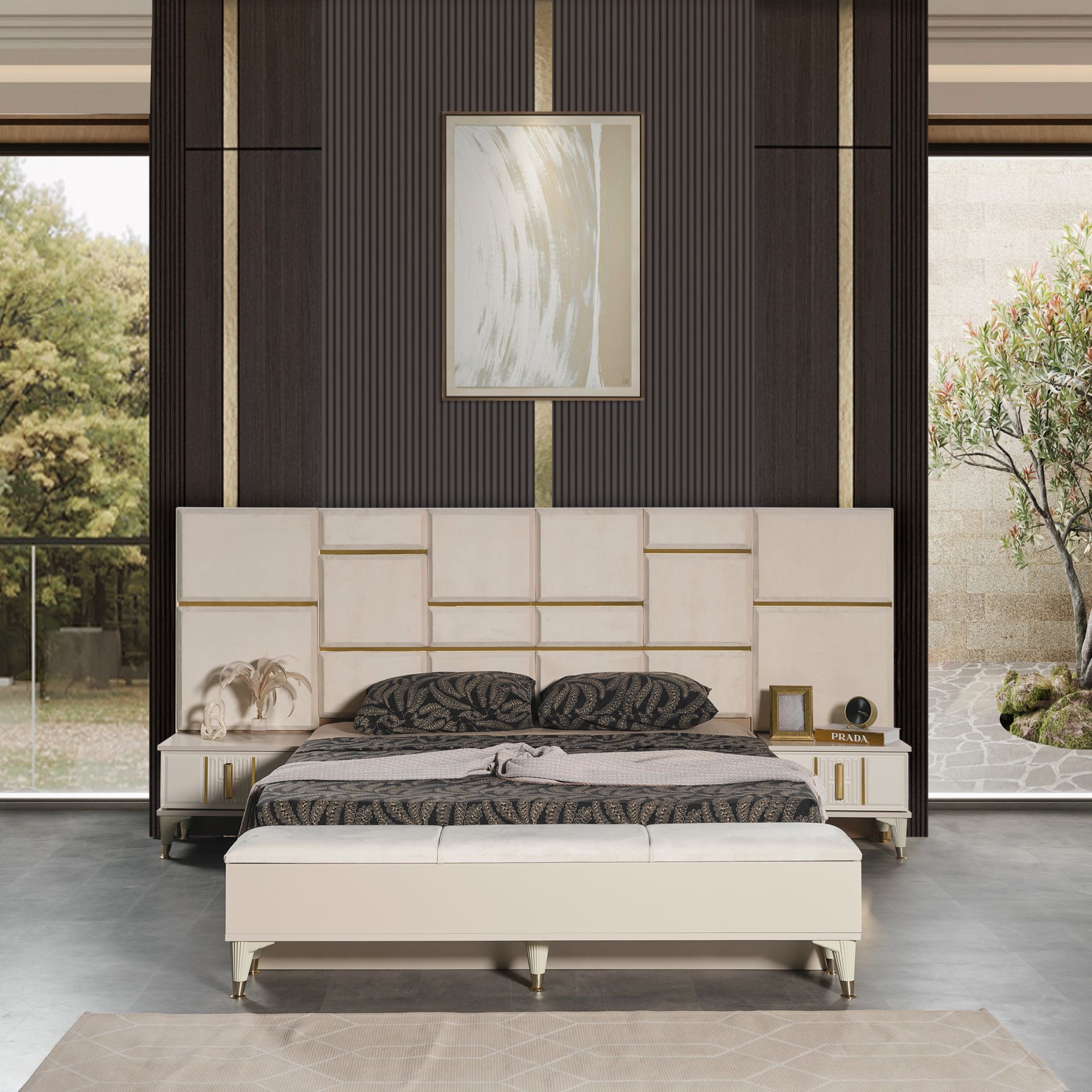 İnci Luxury Panolu Karyola